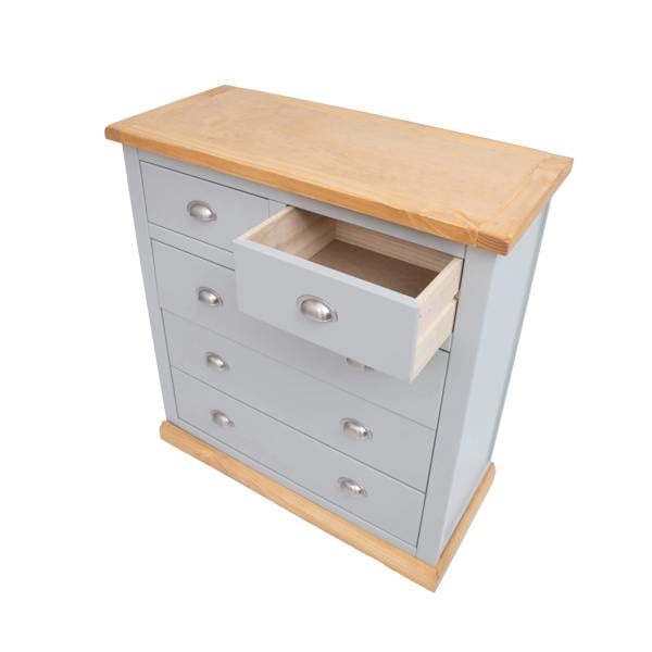 Cabinet Bits Bomporto 5 Drawer Chest of Drawers Chrome Cup Handle