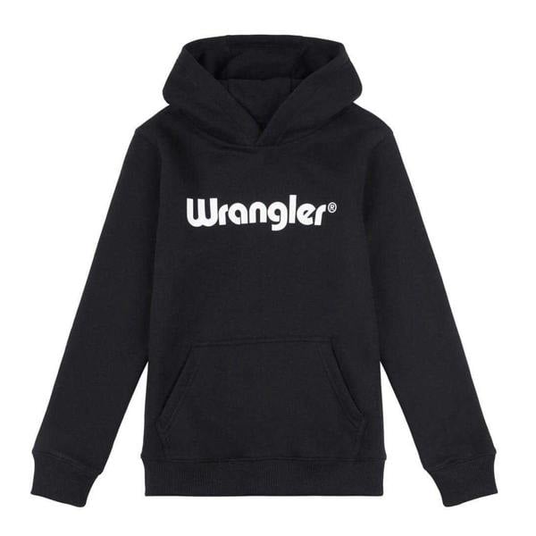 Wrangler Childrens/Kids Logo Regular Hoodie - Black - 