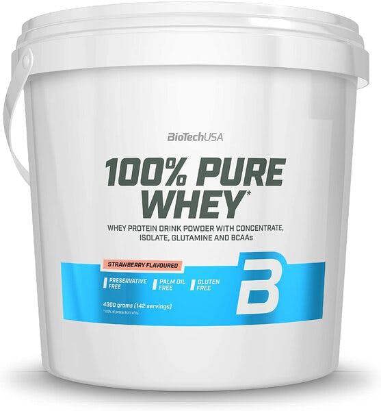 BioTechUSA 100% Pure Whey, Strawberry - 4000g