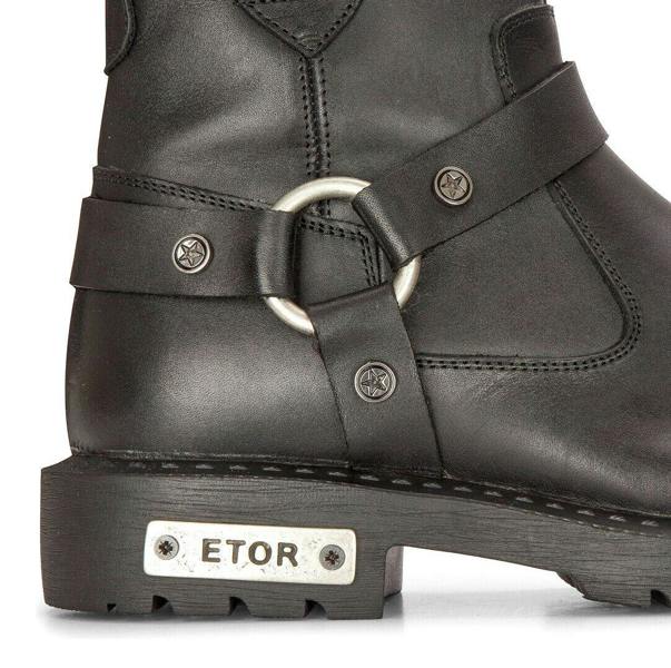 Infinity Leather Men's Leather Military Boots Black Combat Biker Motorcycle Punk Western Boot