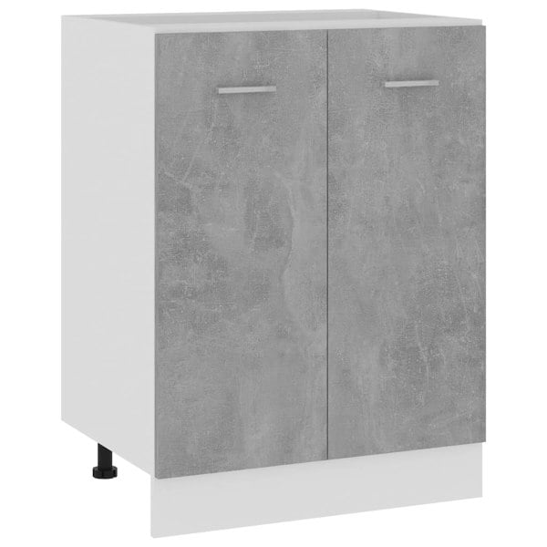 Berkfield Bottom Cabinet Concrete Grey 60x46x81.5 cm Engineered Wood