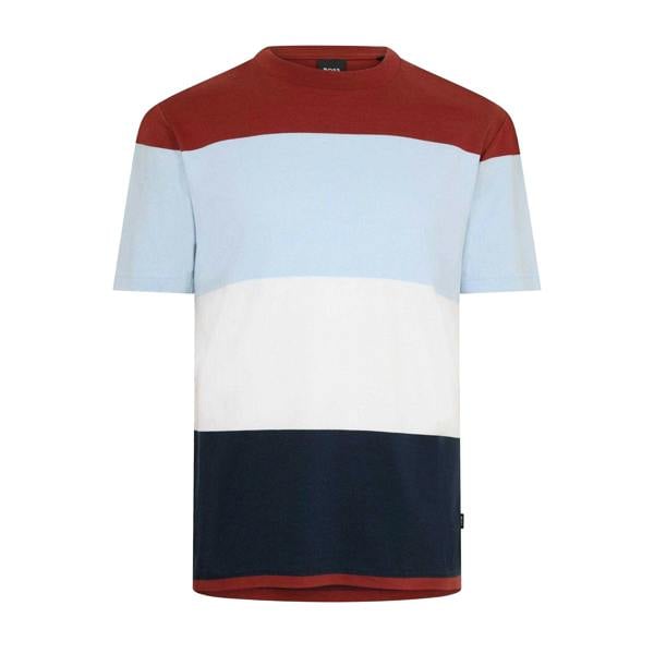Boss Mens Tiburt 444 Colour Block Regular T-Shirt - Multicoloured - 