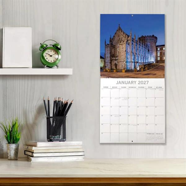 Dublin Calendar 2027, Wall Calendars, Month To View, Travel, Gift