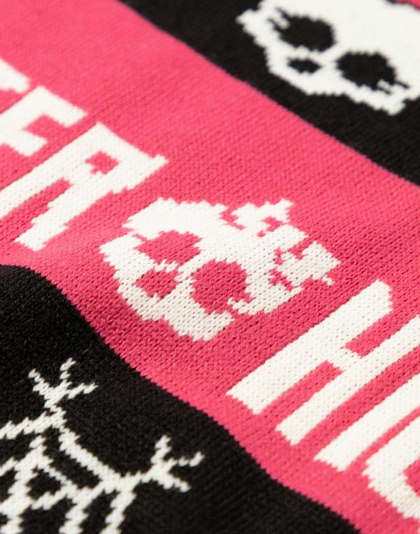 Monster High Womens Multicoloured Skull & Snowflake Fairisle Christmas Jumper