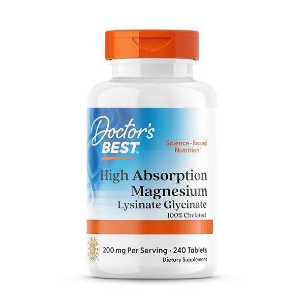 Doctor's Best High Absorption Magnesium, 200mg - 240 tablets