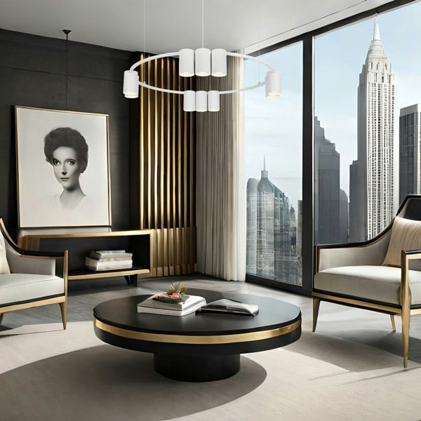 Milagro Pendant Light (Circle) Genesis White 10xGU10