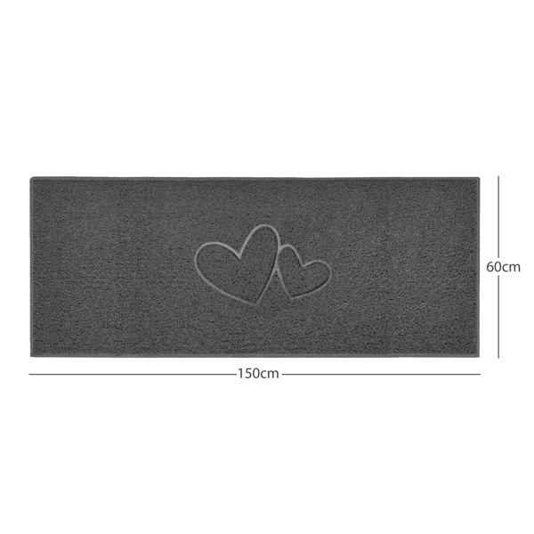 Nicoman "Double Heart" Embossed Loofah Textured Spaghetti Doormat