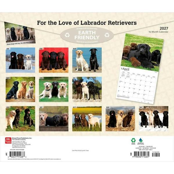 For The Love Of Labrador Retrievers Deluxe Calendar 2027, Deluxe Calendars, Month To View, Dogs, Gift