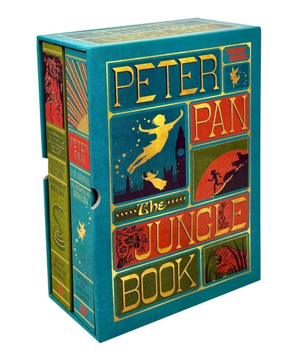 Peter Pan and The Jungle Book - Minalima Edition 2 Books Collection Set | Illustrated with Interactive Elements