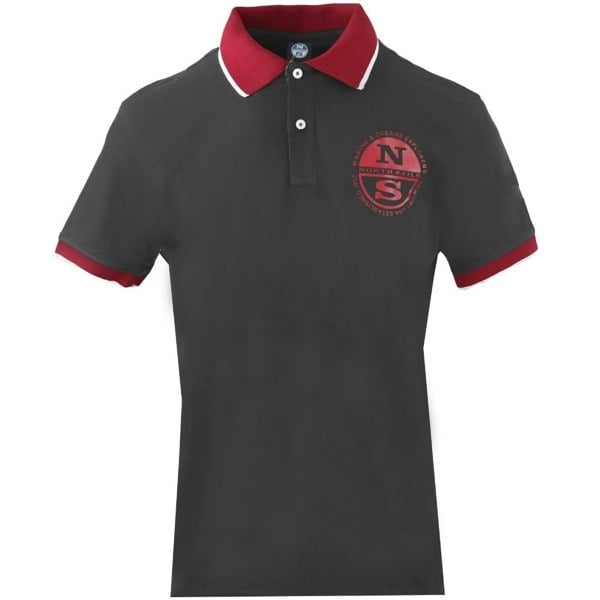 North Sails NS Colour Block Polo Shirt - Black