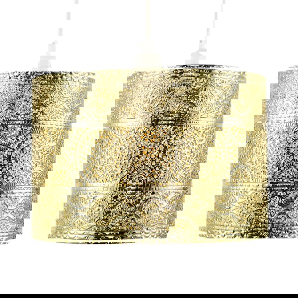 Ornate Moroccan Designed Pendant Shade with Wavy Lines and Circles Image 5