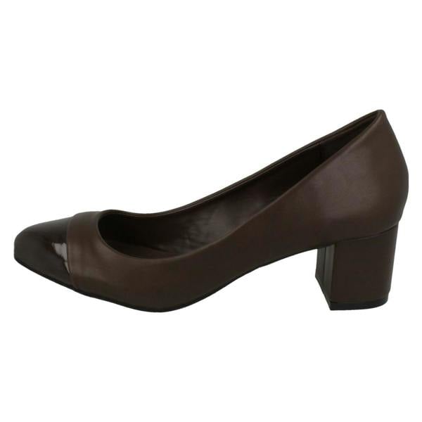 Spot On Ladies Spot On Mid Heel Court Shoes