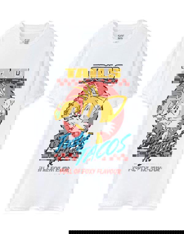 Sonic the Hedgehog Unisex White Tasty Tacos Short Sleeved T-Shirt