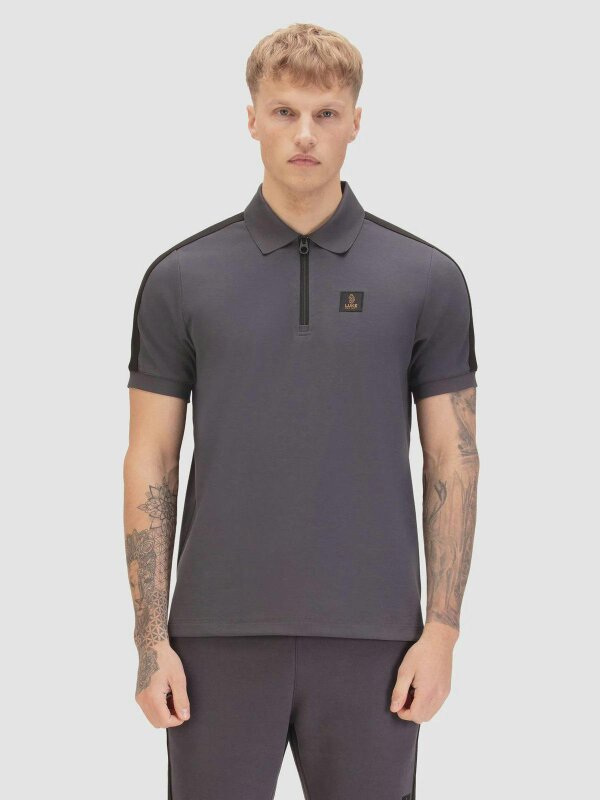 Luke 1977 Luke1977 Caltech 1000 Zip Polo Shirt - Charcoal