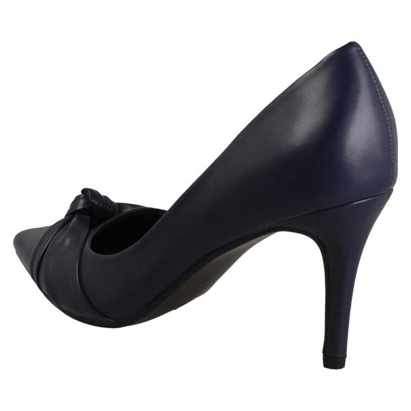 Spot On Ladies Spot On High Heel Twist Knot Vamp Pointed Toe Court Shoe F90130