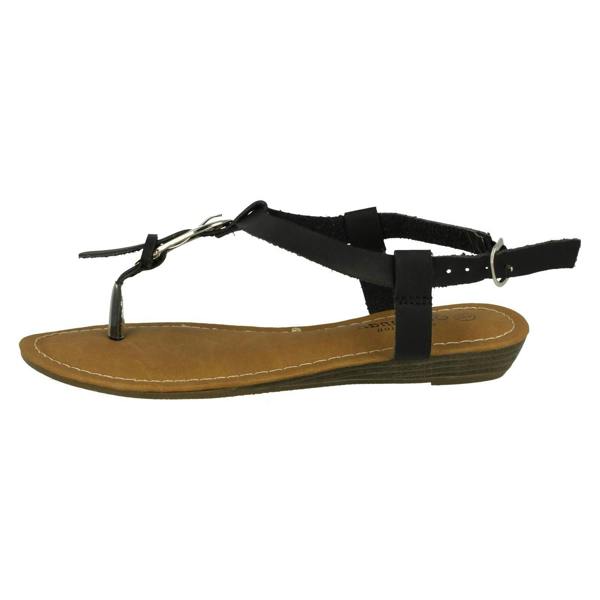 Savannah Ladies Savannah Wedge Toe Post Sandals
