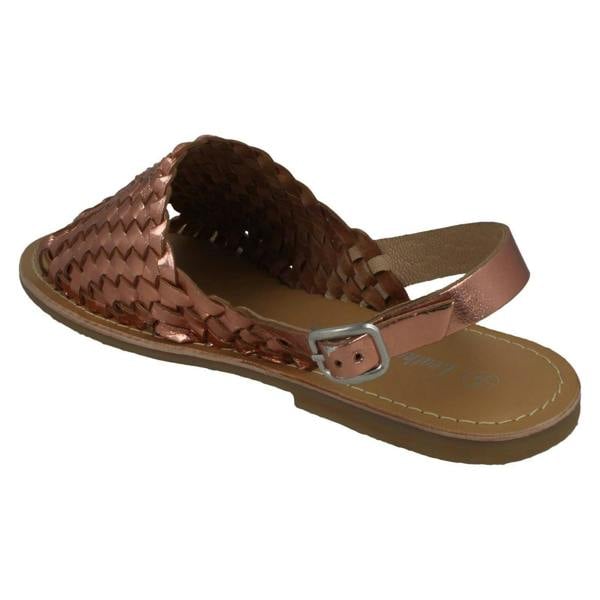 Leather Collection Ladies Leather Collection Weave Vamp Sandals F00188