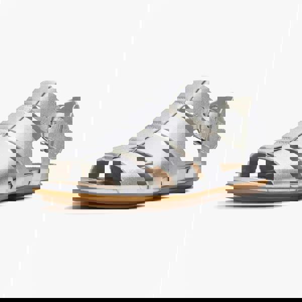 FitFlop FitFlop GRACIE LEATHER Womens Ankle Strap Sandals Silver