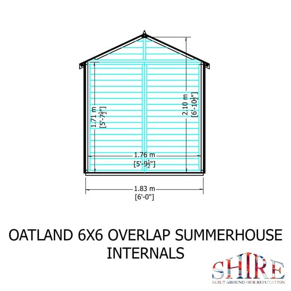 Shire Oatland Overlap 6x6 Economy Summerhouse - Best Shed