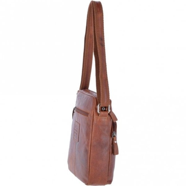 Ashwood Genuine Premium Leather Vintage Shoulder Bag with Padded Compartment for 12 inch Tablet & Multiple Organiser Compartments
