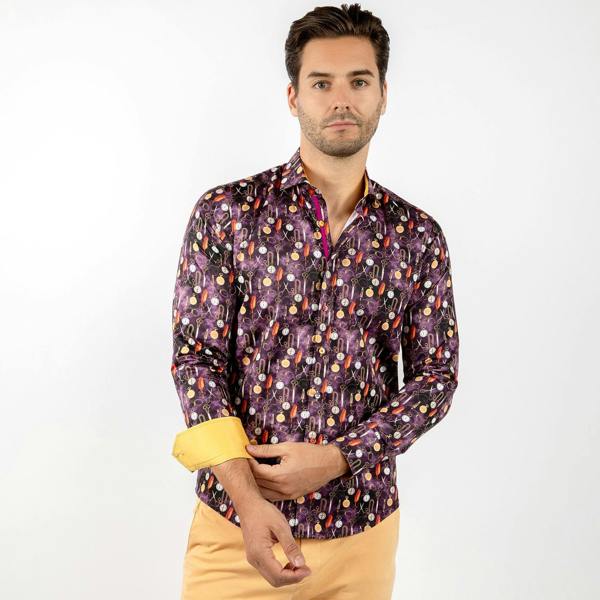 VINTAGE TOOLS OF THE TRADE PRINT SHIRT - Premium Men's Patterned Shirt by Claudio Lugli | Bold Design, Tailored Fit, Best Printed Shirts