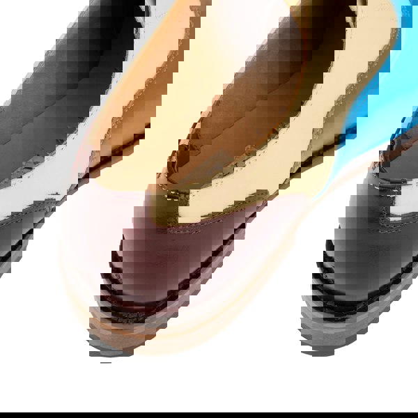 Embassy London Pembroke - Cream & Burgundy & Blue - Men’s Summer Toe Cap Shoe