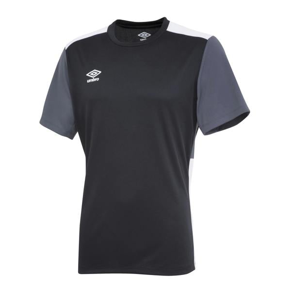 Umbro Kids Contrast Training Jersey - Black/Carbon/White