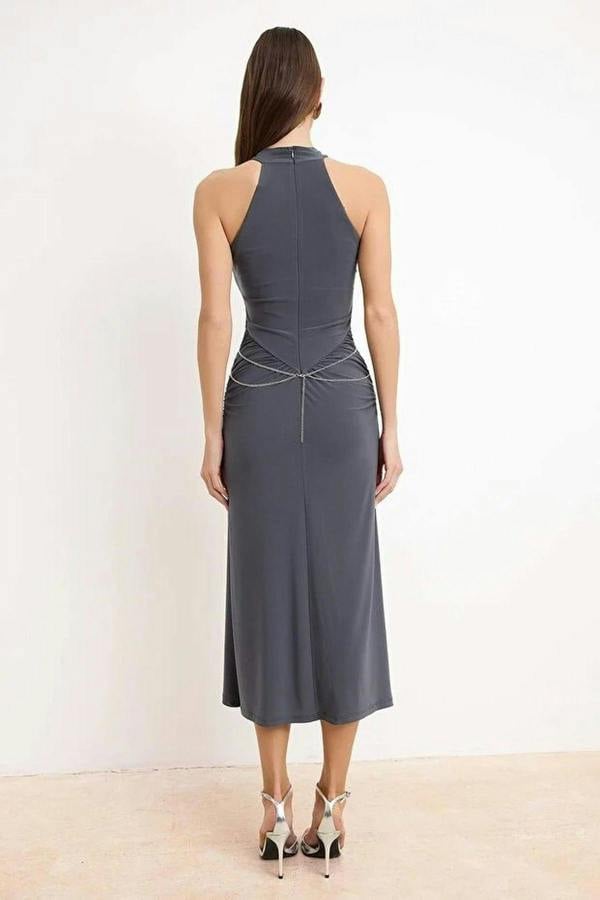 WOVCOR Evening Dress with Accessory Details
