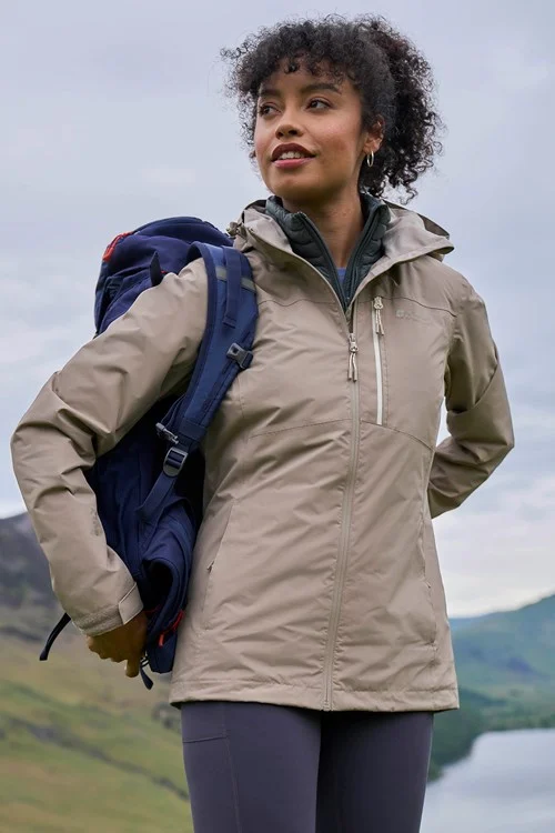 Mountain Warehouse Womens/Ladies Rainforest II Extreme Waterproof Jacket - Beige