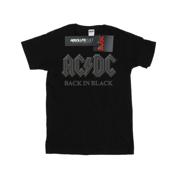 AC/DC Girls Back In Black Cotton T-Shirt - Black