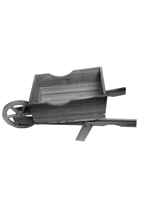 Groundlevel Farmyard Style Garden Wheelbarrow Planter - Grey