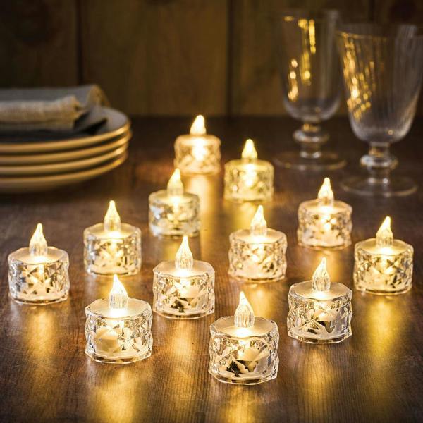 Scotts of Stow Crystal Look LED Tea Lights (12)