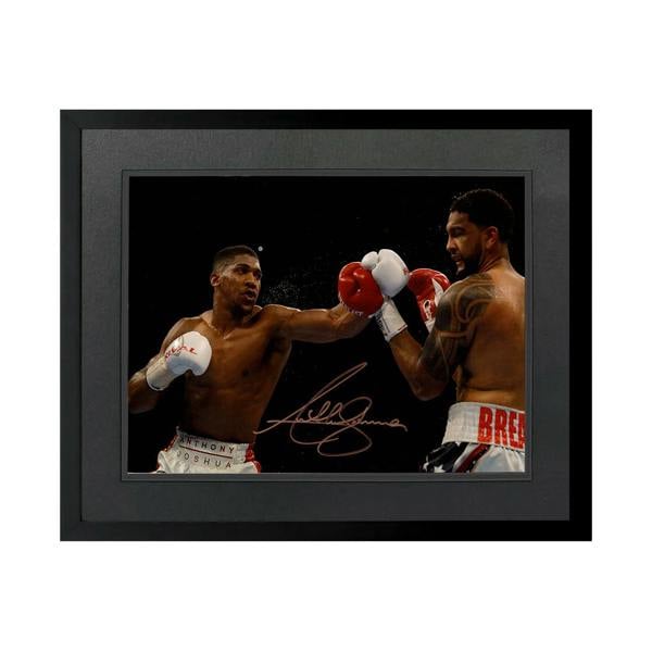 Anthony Joshua Signed 16x12 Image Deluxe Mount Frame