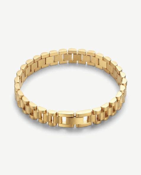 Elk & Bloom 14K Gold Chunky Watch Chain Link Bracelet