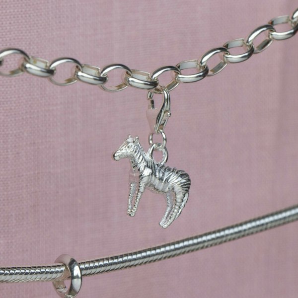 Mylee London Zebra Pendant Charm - Sterling Silver