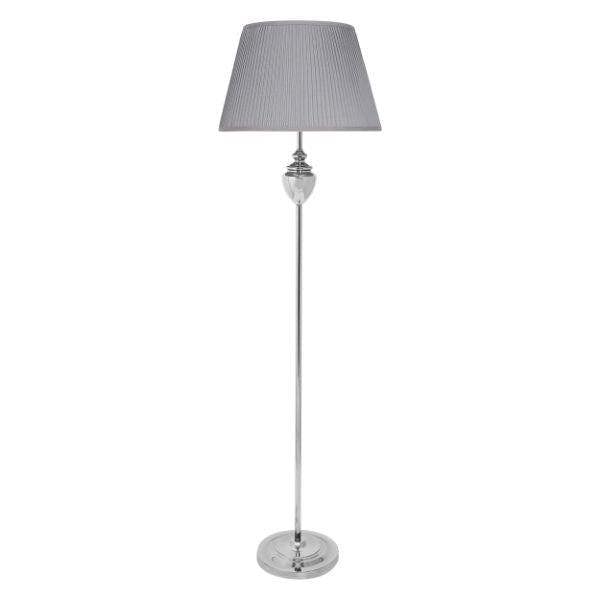Giona Polished Chrome & Grey Floor Lamp