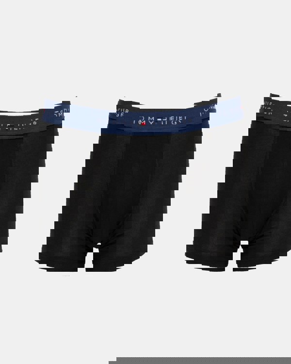 Tommy Hilfiger 3 Pack Mens Colour Waistband Trunks - B-Mint/Green/Navy