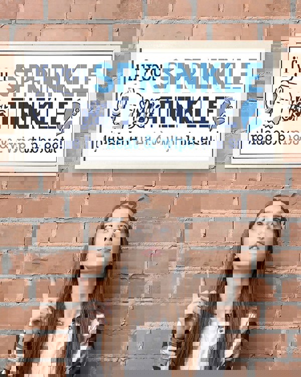 Bathroom Wall Art - Sprinkle Tinkle Framed Print