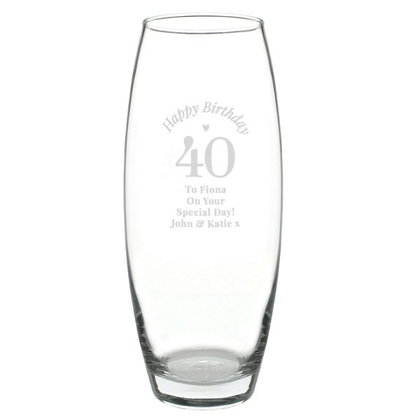 Personalised Memento Company Personalised Happy Birthday Bullet Vase