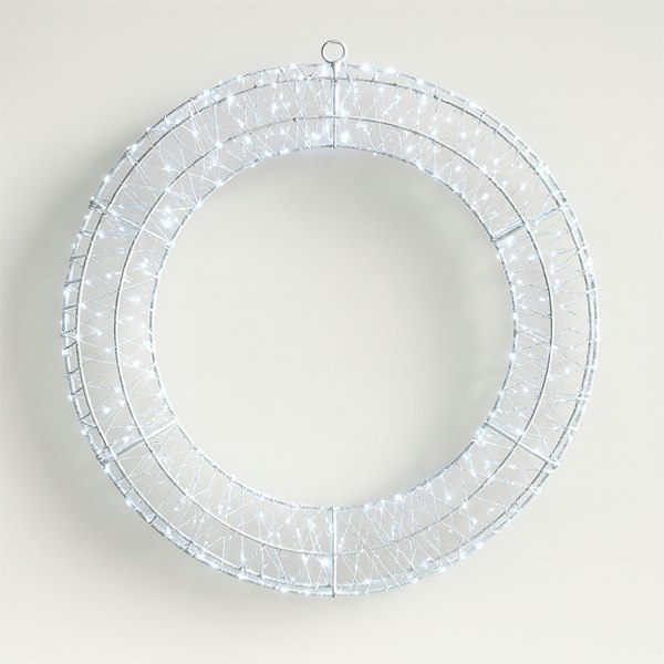 Xmas Haus 50x5cm 2D White Metal Wreath with 720 Cool White LED