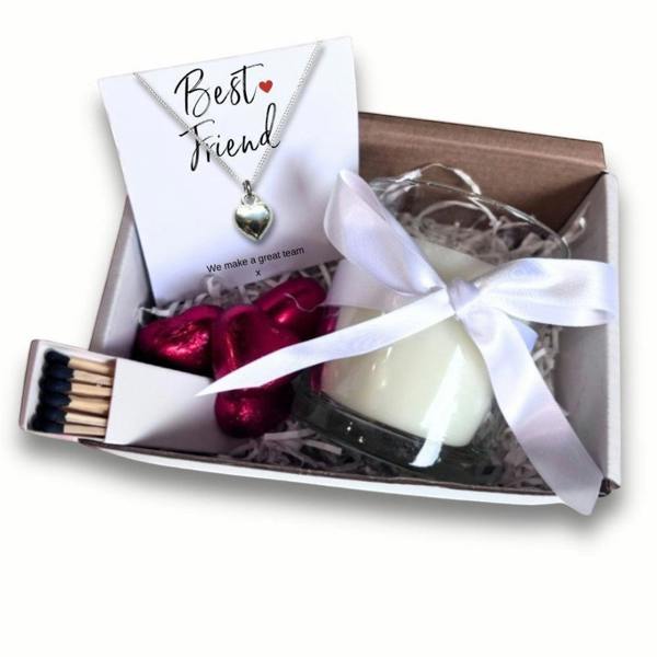 Aye Do Gifts Small Best Friend Gift Hamper | Necklace, Chocolates & Candle