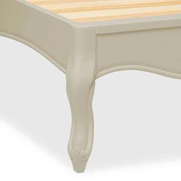 Statement Furniture Juliette French Style Bed with Wooden Headboard. Cream Bed Frame in 3ft 4ft6 5ft 6ft