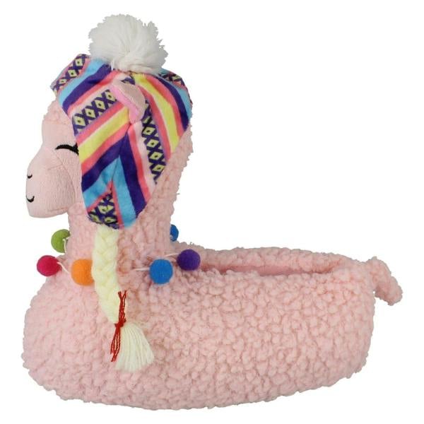 Spot On Childrens Spot On Novelty Pink Llama Slippers X2105