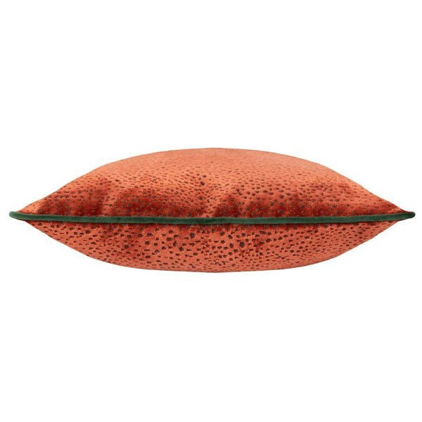 Paoletti Estelle Spotted Cushion Cover - Paprika Red/Teal