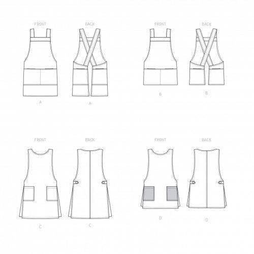 Simplicity Sewing Pattern 9409, Aprons for Women, A (XS-S-M-L-XL) - Easy