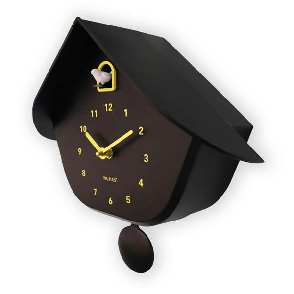 WALPLUS WC2166 - Walplus Black Matte Cuckoo Clock (32.5cm / 12.8 inch)