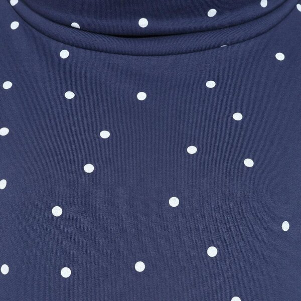 Lazy Jacks LJ20 - Roll Neck Sweatshirt - Polka Dot Twilight