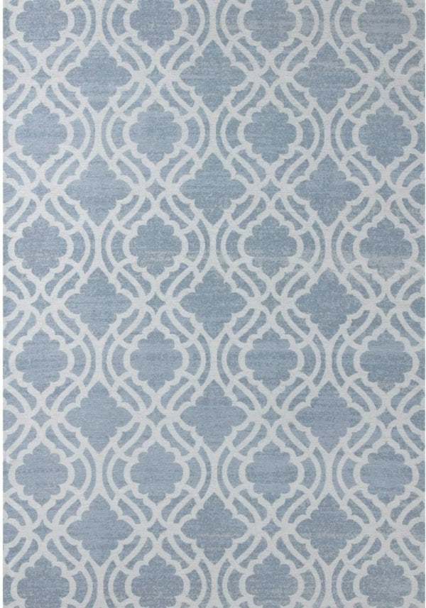 Machine Washable Flat-weave Moroccan Rug Blue