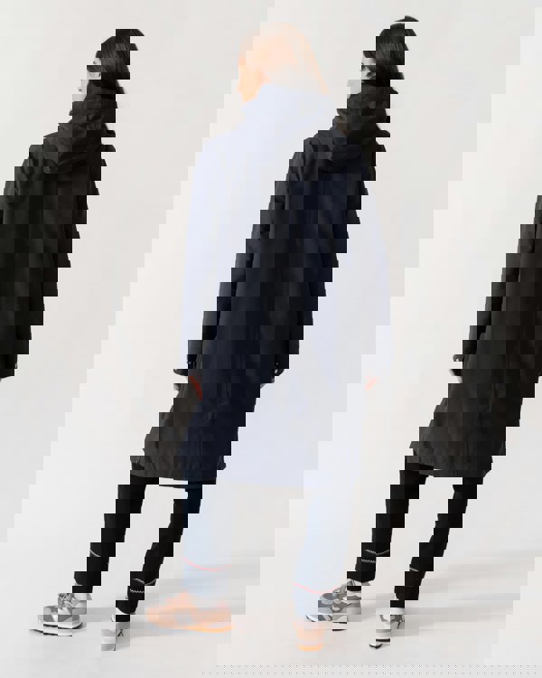 Ilse Jacobsen Daybreak Womens Long Softshell Raincoat - Dark Indigo 660