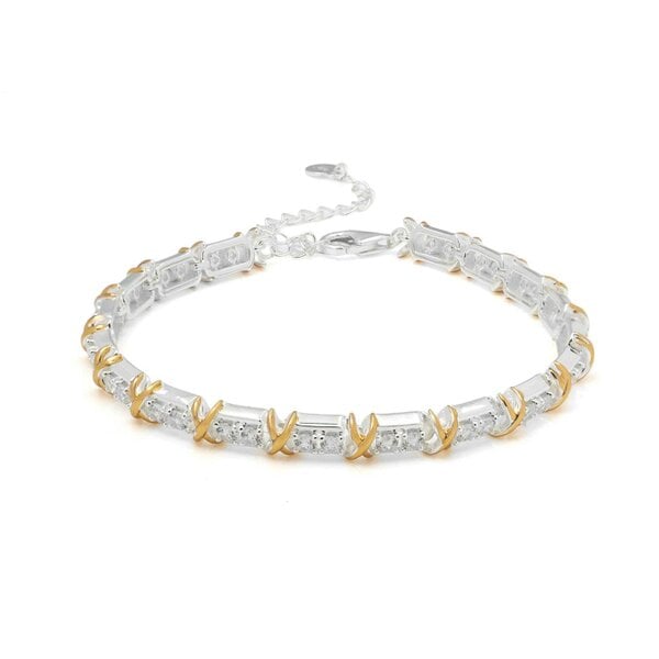 Say It With Luxe Kiss Bracelet - Silver & Gold
